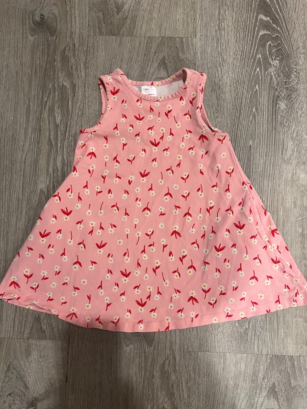Hanna Andersson Pink Floral Sleeveless Cotton Dress